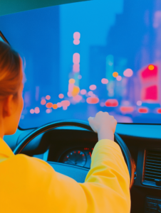 A dashboard displaying different global landmarks, symbolizing the international reach of the automotive market