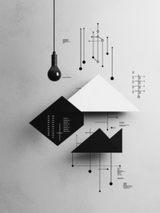 A digital blueprint turning into a paper plane, symbolizing the evolving journey from virtual planning to real-world execution in property