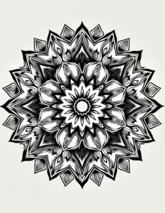 A calming mandala pattern, representing balance and harmony