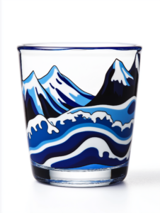 A glass of water with waves rippling out, symbolizing the purity and refreshing qualities of simple, clean drinks