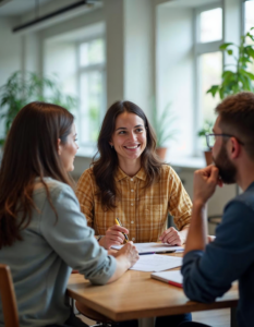 A workplace meeting where everyone has a voice and is actively listening, demonstrate a culture of respect and valuing diverse perspectives