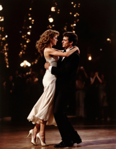 The final dance scene in Dirty Dancing, with Baby and Johnny performing their iconic lift