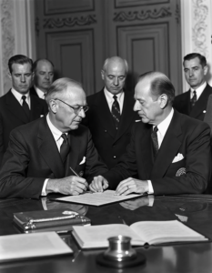 The signing of the Treaty of Versailles, ending World War I and reshaping the global landscape