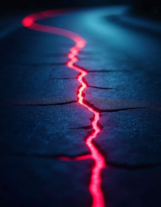 A road surface that repairs cracks automatically using embedded bacteria